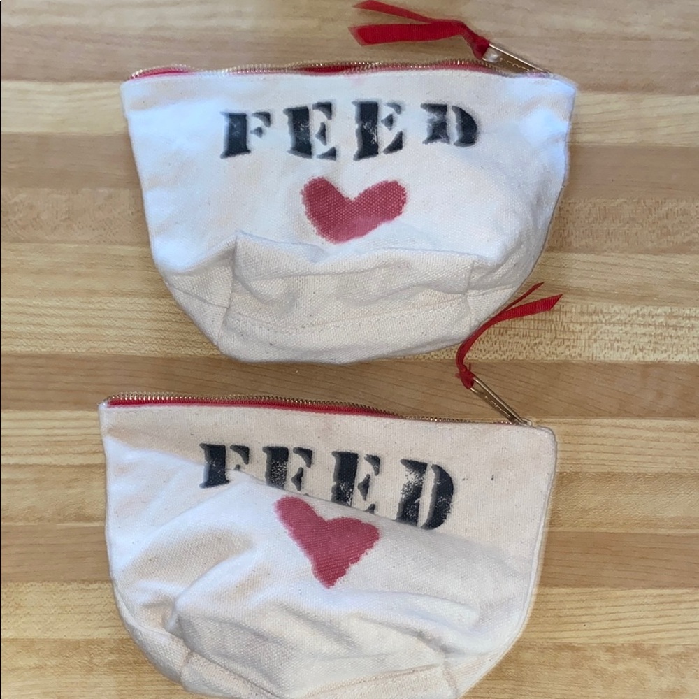 Feed Canvas Pouch with Red Heart